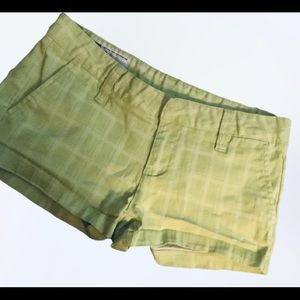 Hurley- Low rise shorts, color neon lime yellow, size 7.